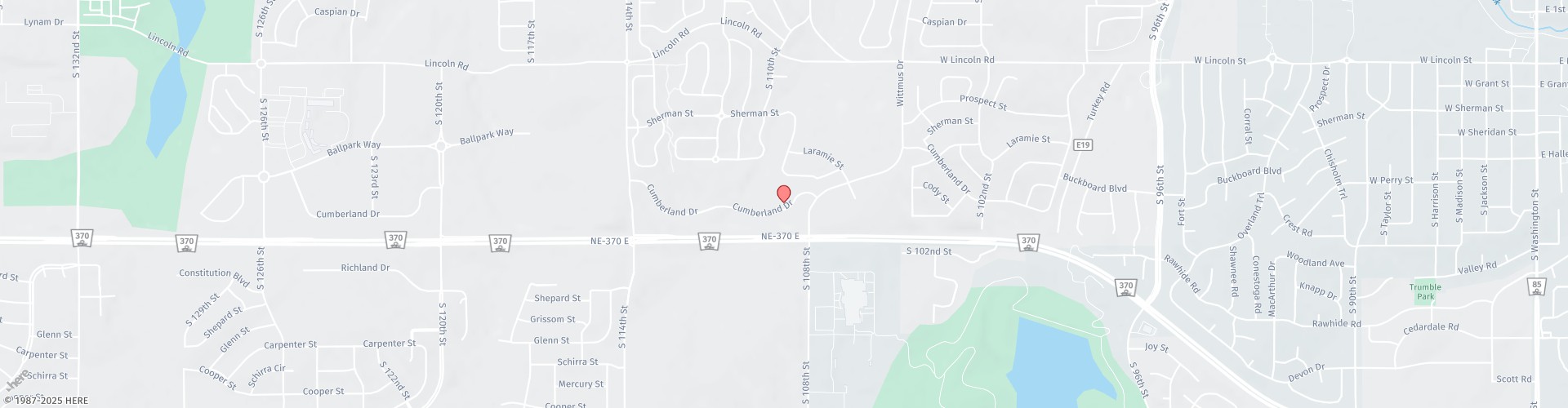 Location Map: 10914 Cumberland Drive Papillion, NE 68046-3896
